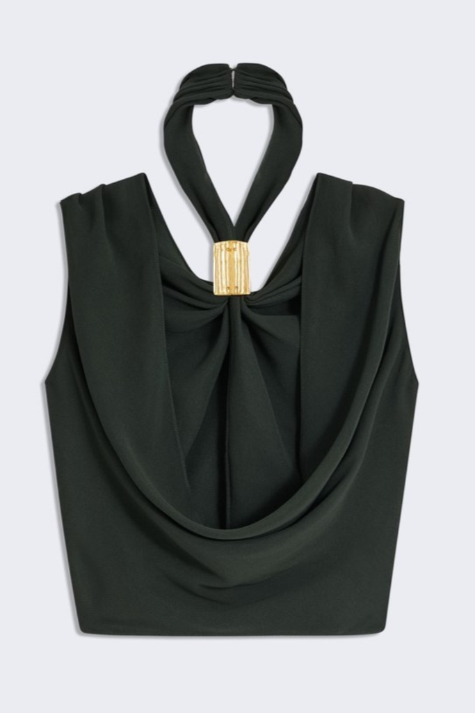 Shop  black dress - Perfect for special occasions | judith Halter Twisted Skirt Two Piece Set - Black