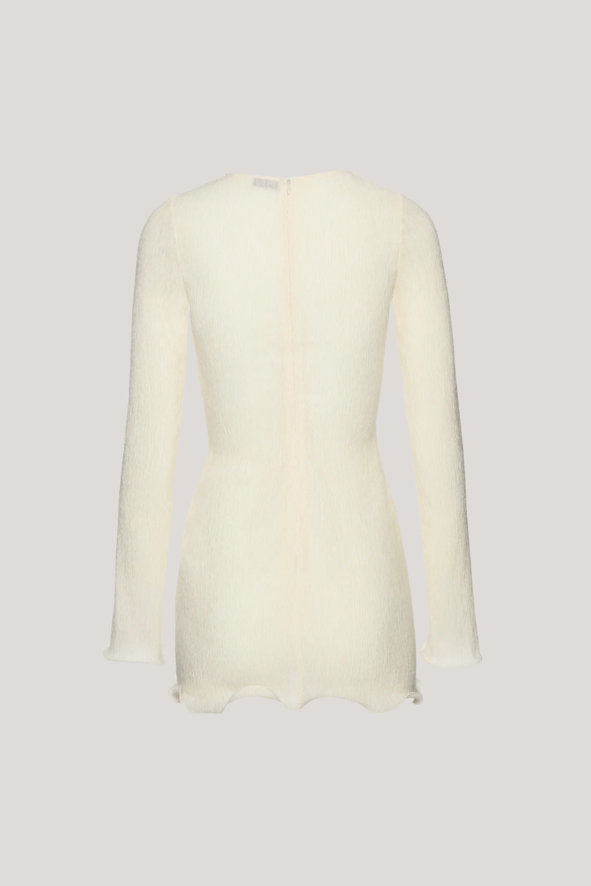 Dale Flower Ruffle Mini Dress In White