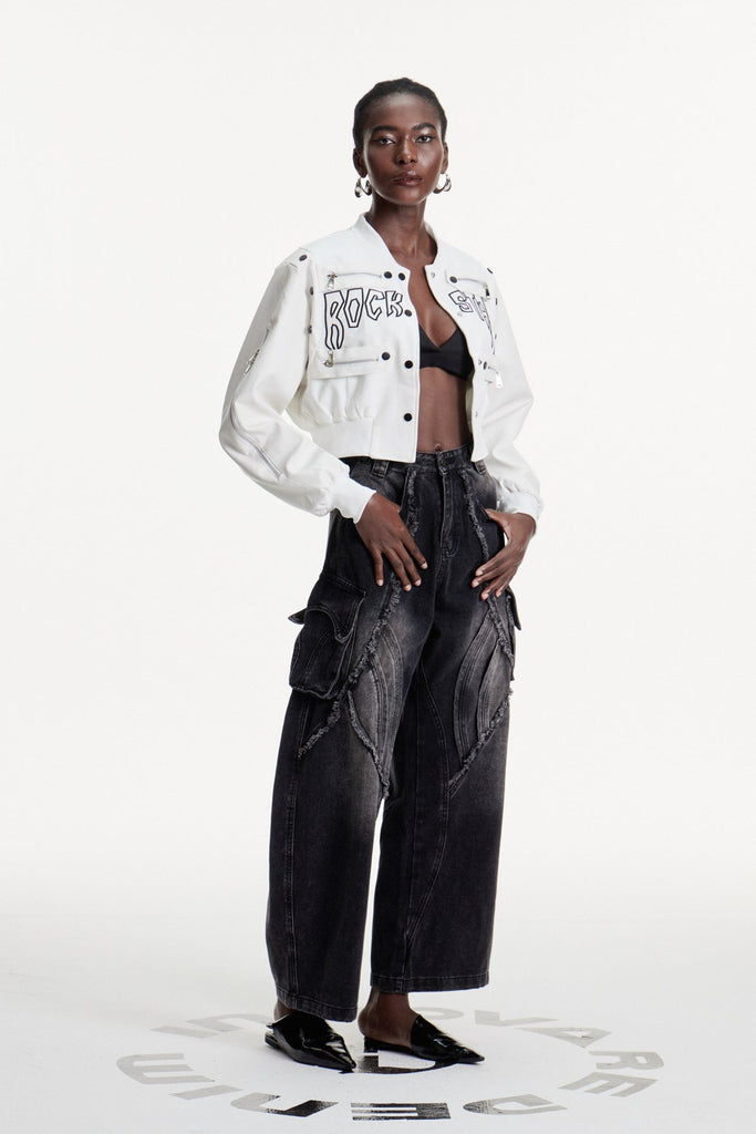 Dalia Deconstruct Baggy Jeans - Stylish beautiful dress for special occasions | Buy Online