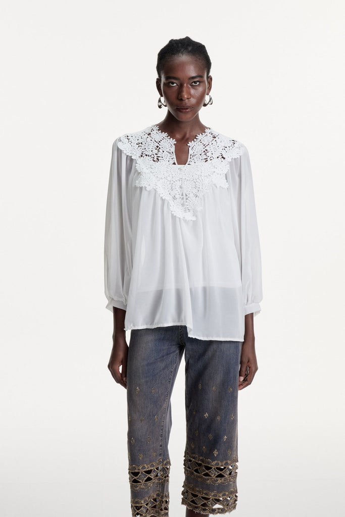 Shop  beautiful dress - Perfect for special occasions | Dalibor Balloon Sleeve Lace Top