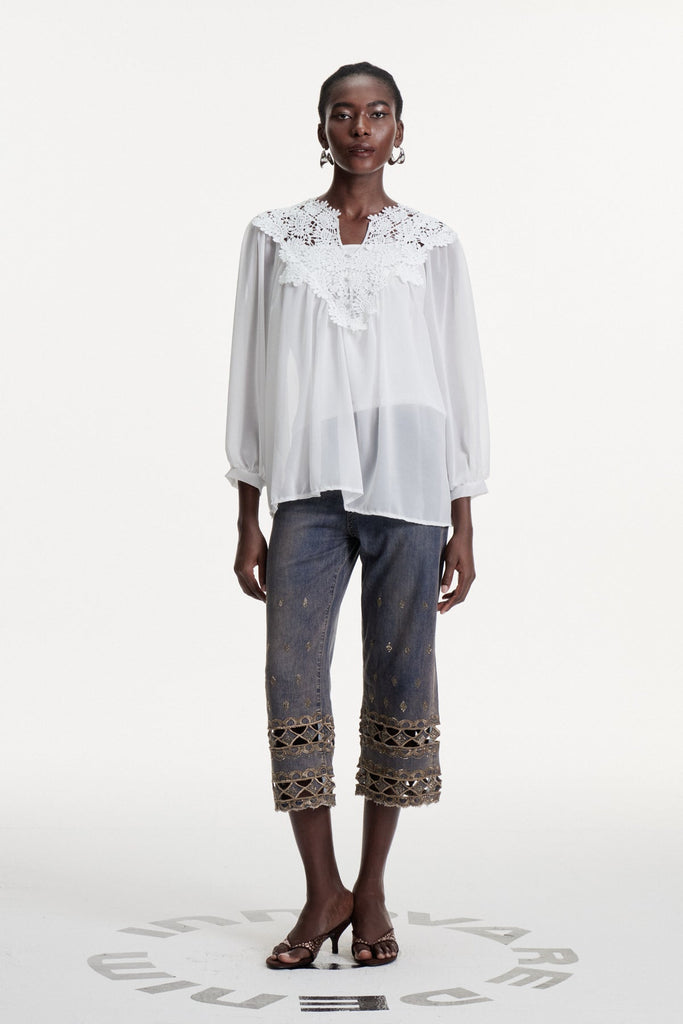 Shop  beautiful dress - Perfect for special occasions | Dalibor Balloon Sleeve Lace Top