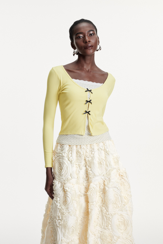 Shop  beautiful dress - Perfect for special occasions | Dalida Bow Dot Long Sleeve Top