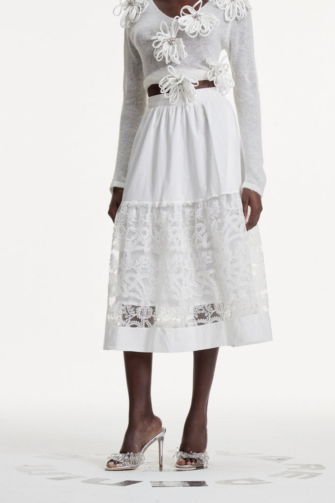 Stylish beautiful maxi | Dalila Cutout Lace Maxi Skirt - Ideal for special occasions