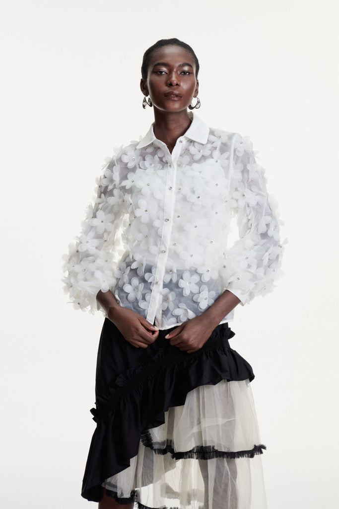 Shop  beautiful dress - Perfect for special occasions | Dalit Flower Crystal Top