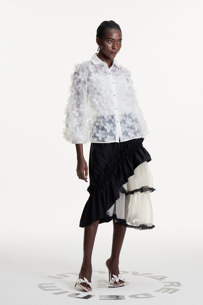 Dalit Flower Crystal Top - Stylish beautiful dress for special occasions | Buy Online