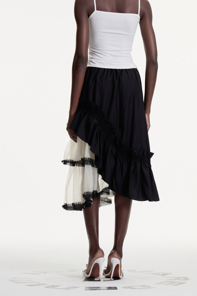 Shop  beautiful maxi - Perfect for special occasions | Dalitso Asymmetric Mesh Maxi Skirt