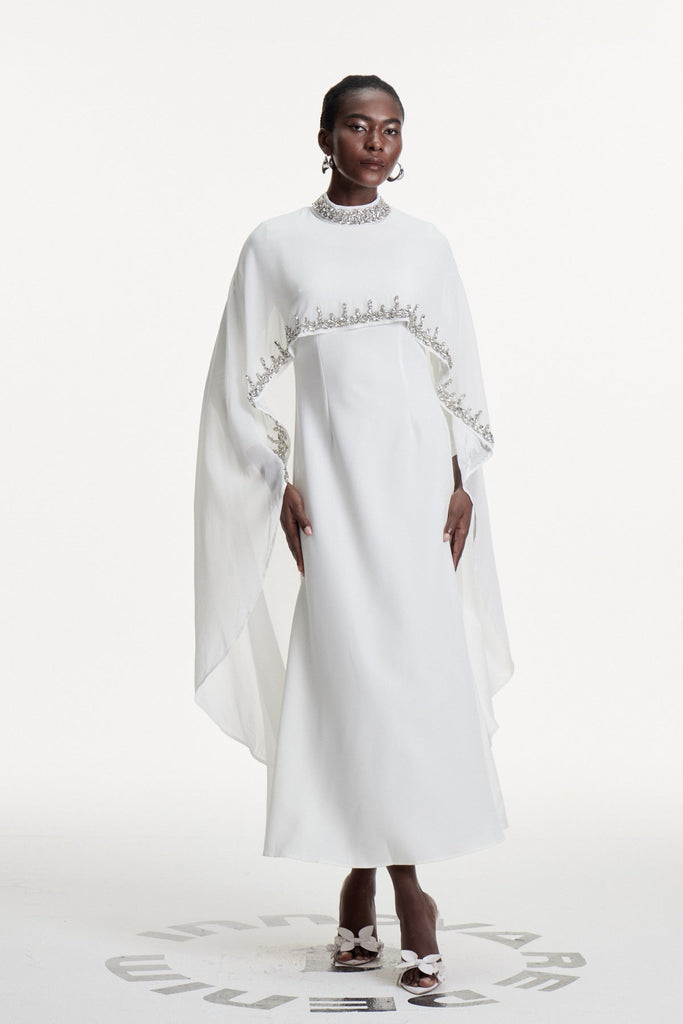 Dallas Crystal Shawl Maxi Dress - Stylish beautiful dress for special occasions | Buy Online