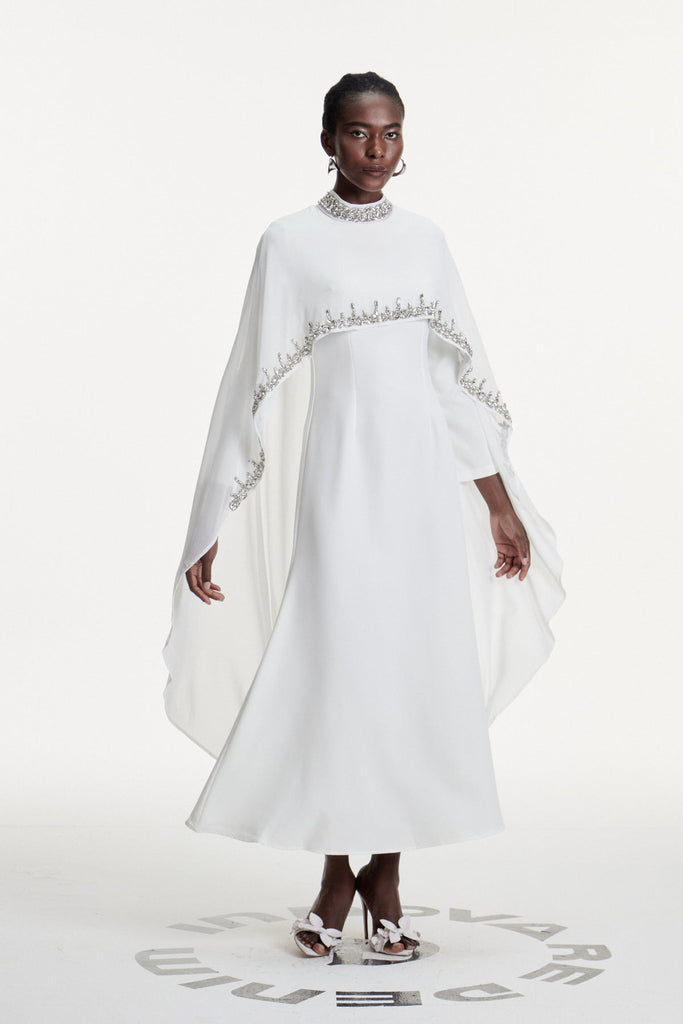 Dallas Crystal Shawl Maxi Dress - Stylish beautiful dress for special occasions | Buy Online