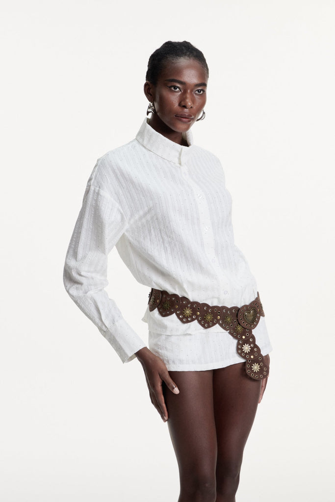 Stylish beautiful dress | Dalton Stripe Rhinestone Skirt Set - Ideal for special occasions