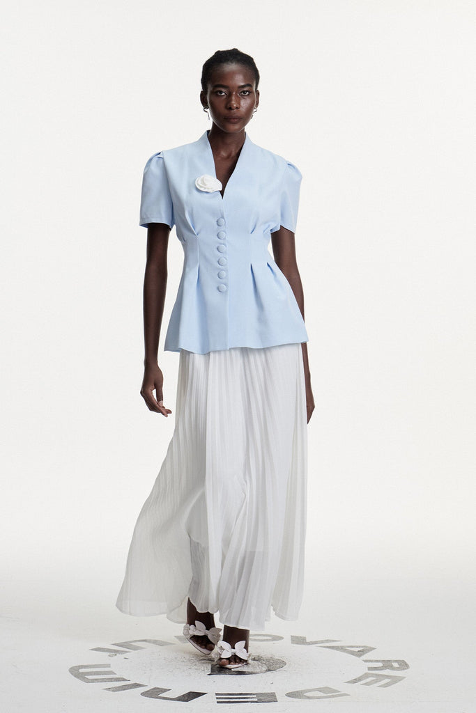 Stylish beautiful dress | Dalya Flower Ruch Top - Ideal for special occasions