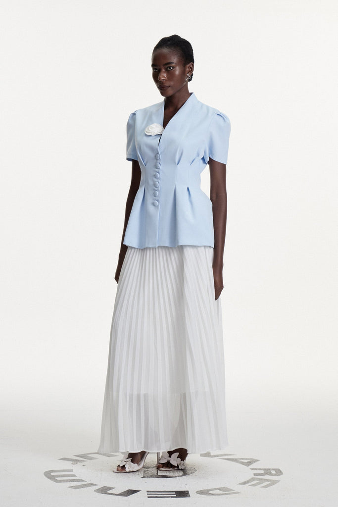 Stylish beautiful dress | Dalya Flower Ruch Top - Ideal for special occasions