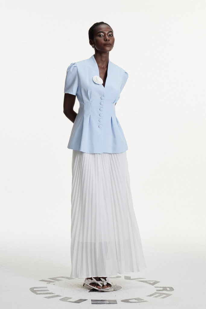 Dalya Flower Ruch Top - Stylish beautiful dress for special occasions | Buy Online