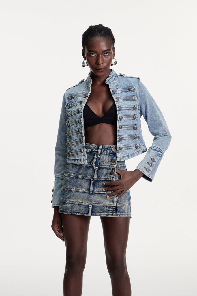 Shop  beautiful dress - Perfect for special occasions | Damasos Deconstruct Buckle Denim Jacket