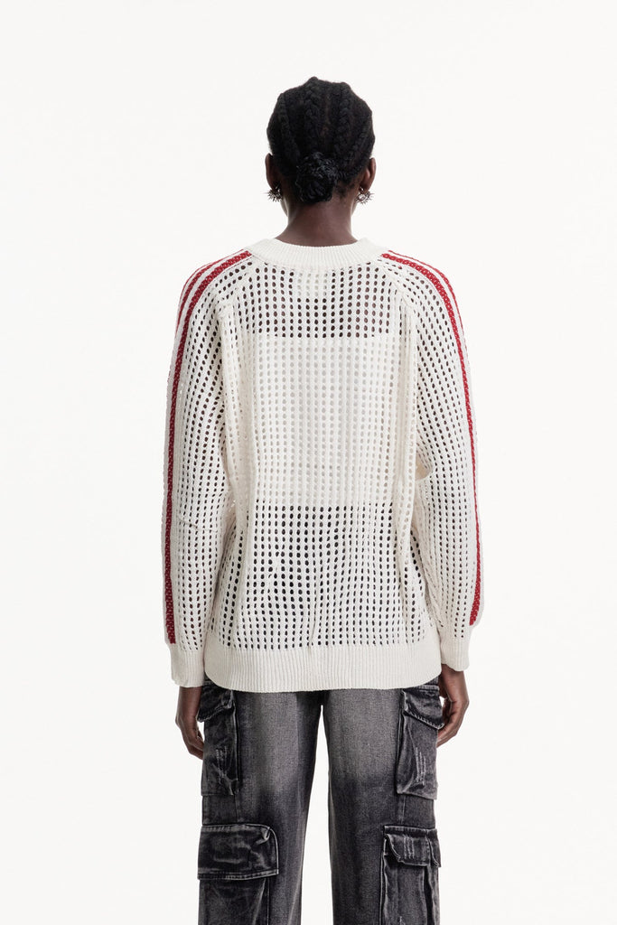 Shop  beautiful dress - Perfect for special occasions | Damien Stripe Cutout  Knit Jacket