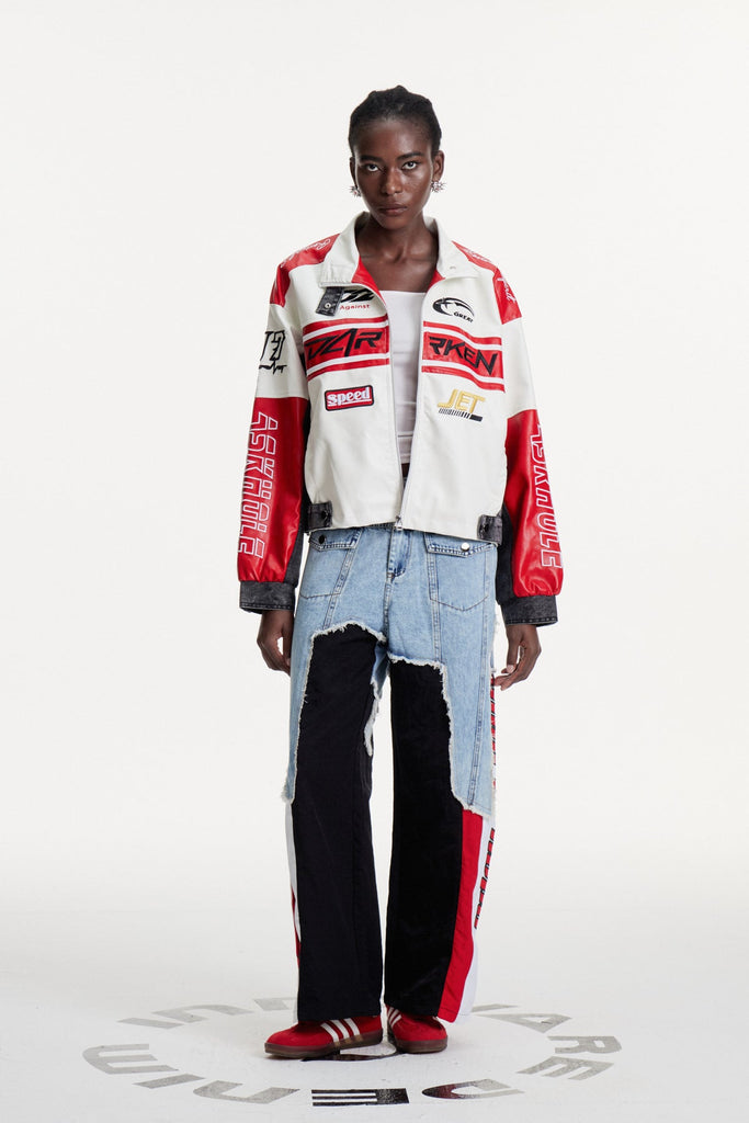 Stylish beautiful dress | Damijana Patchwork Asymmetric Jeans - Ideal for special occasions