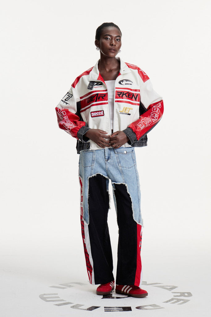 Stylish beautiful dress | Damijana Patchwork Asymmetric Jeans - Ideal for special occasions