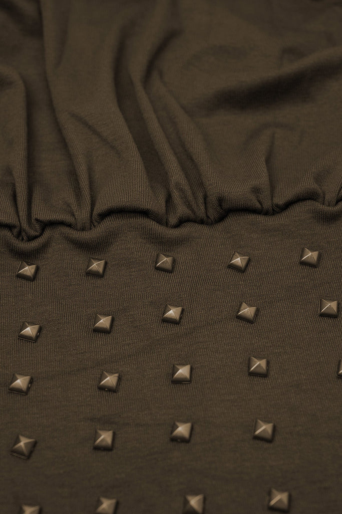 Damocles Halter Neck Ruch Embellished Mini Dress - Stylish beautiful dress for special occasions | Buy Online