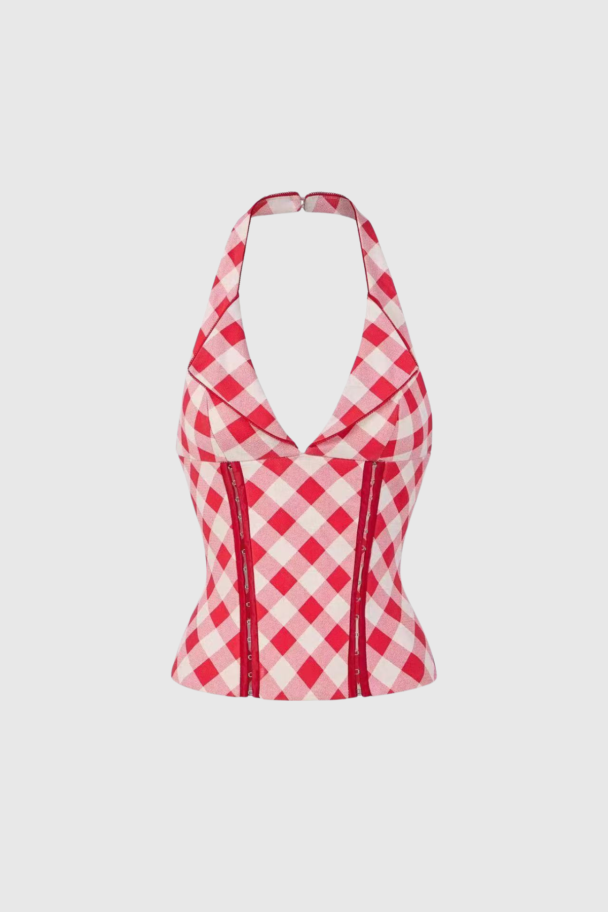Damodara Grid Bodycon Top