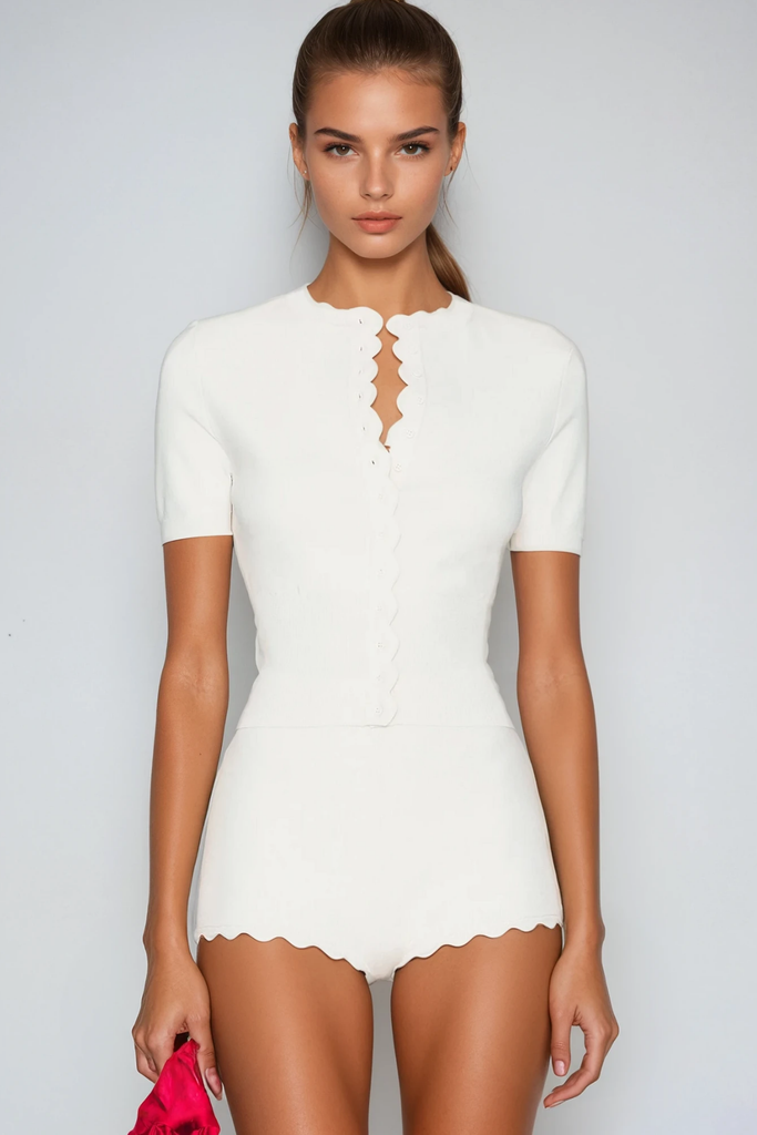 Damon Short Sleeve Knit Pants Set - Stylish beautiful dress for special occasions | Buy Online