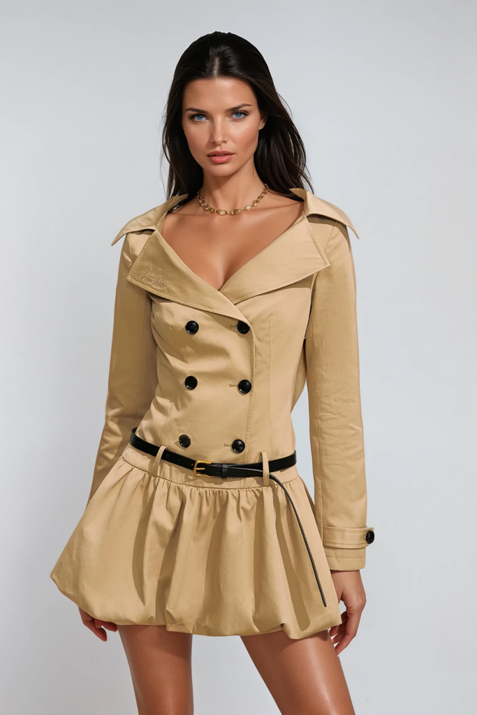 Shop  beautiful dress - Perfect for special occasions | Danial Trench Coat Bubble Dress