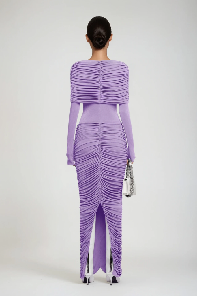 Stylish beautiful dress | Daniel Ruch Drawstring Maxi Dress - Ideal for special occasions