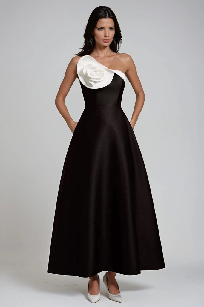 Daniele Flower Asymmetric Maxi Dress - Stylish beautiful dress for special occasions | Buy Online