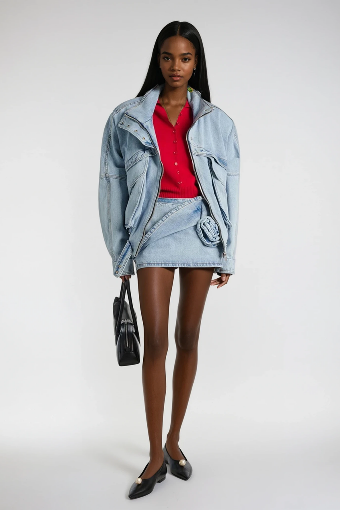 Shop  beautiful dress - Perfect for special occasions | Daniella Deconstruct Denim Jacket