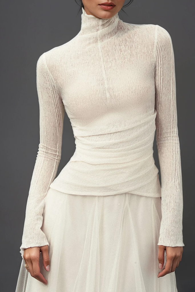 Daniels high neck ruch skirt set - Stylish beautiful dress for special occasions | Buy Online