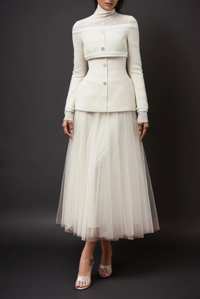 Stylish beautiful dress | Daniels off shoulder jacket - Ideal for special occasions