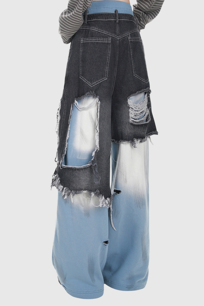 Stylish beautiful dress | Danijela Deconstruct Wide Leg Jeans - Ideal for special occasions