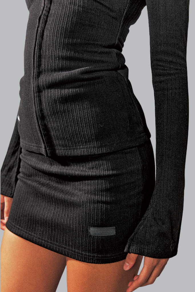 Danika Faux Fur V Neck Knit Skirt Set - Stylish beautiful dress for special occasions | Buy Online