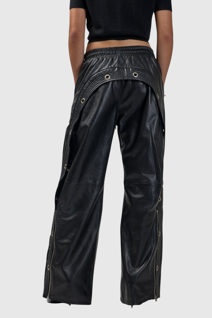 Stylish beautiful dress | Danis Deconstruct Eyelet Leather Pants - Ideal for special occasions