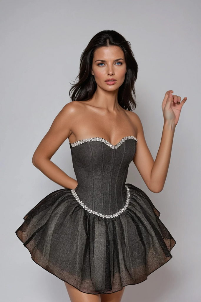 Shop  beautiful dress - Perfect for special occasions | Danko Strapless Corset Puffy Mini Dress