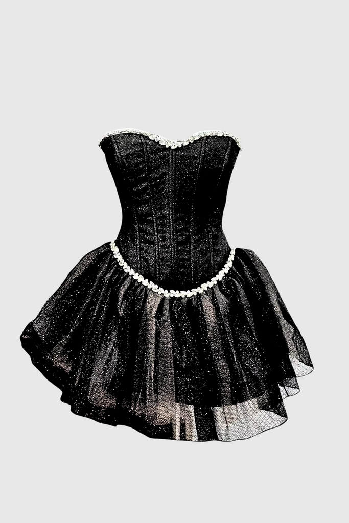 Stylish beautiful dress | Danko Strapless Corset Puffy Mini Dress - Ideal for special occasions