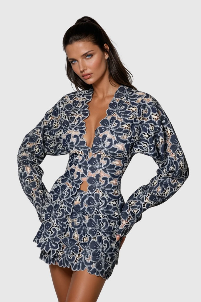 Stylish beautiful dress | Dannie Floral Cutout Skirt Set - Ideal for special occasions