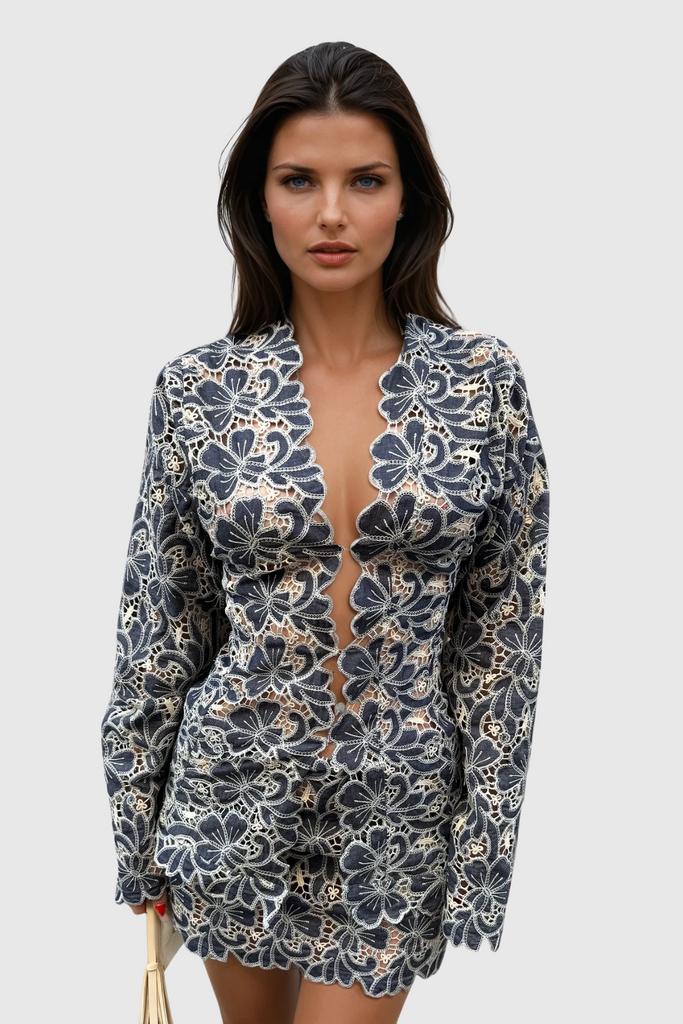 Stylish beautiful dress | Dannie Floral Cutout Skirt Set - Ideal for special occasions