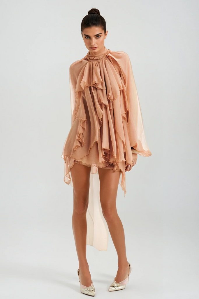 Danuta Long Sleeve Ruffle Pants Set - Stylish beautiful dress for special occasions | Buy Online