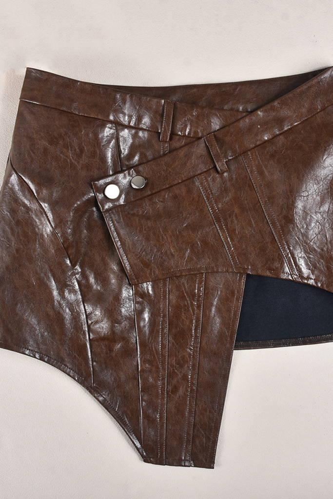 Stylish beautiful dress | Daphne Cross Asymmetric Leather Skirt - Ideal for special occasions
