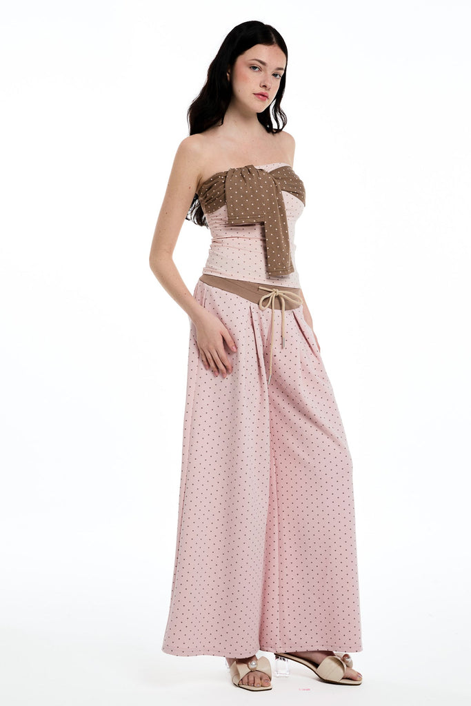 Daphne Strapless Dot Pants Set - Stylish beautiful dress for special occasions | Buy Online