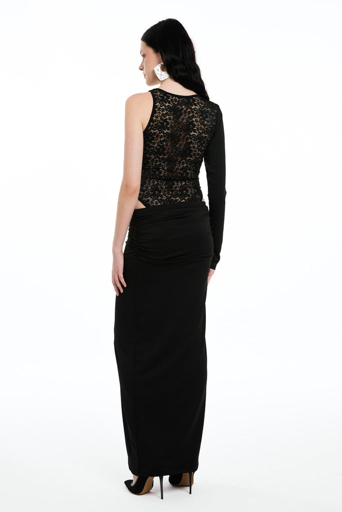 Shop  beautiful dress - Perfect for special occasions | Darci Asymmetric Cutout Lace Skirt Set