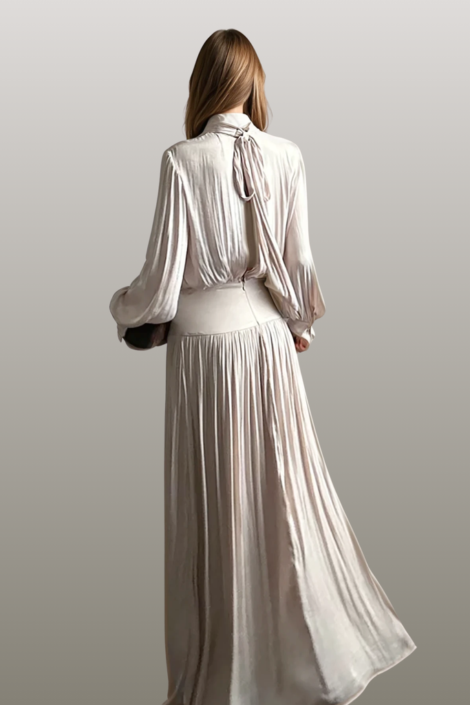 Shop  beautiful dress - Perfect for special occasions | Darina Balloon Sleeve Ruch Maxi Dress