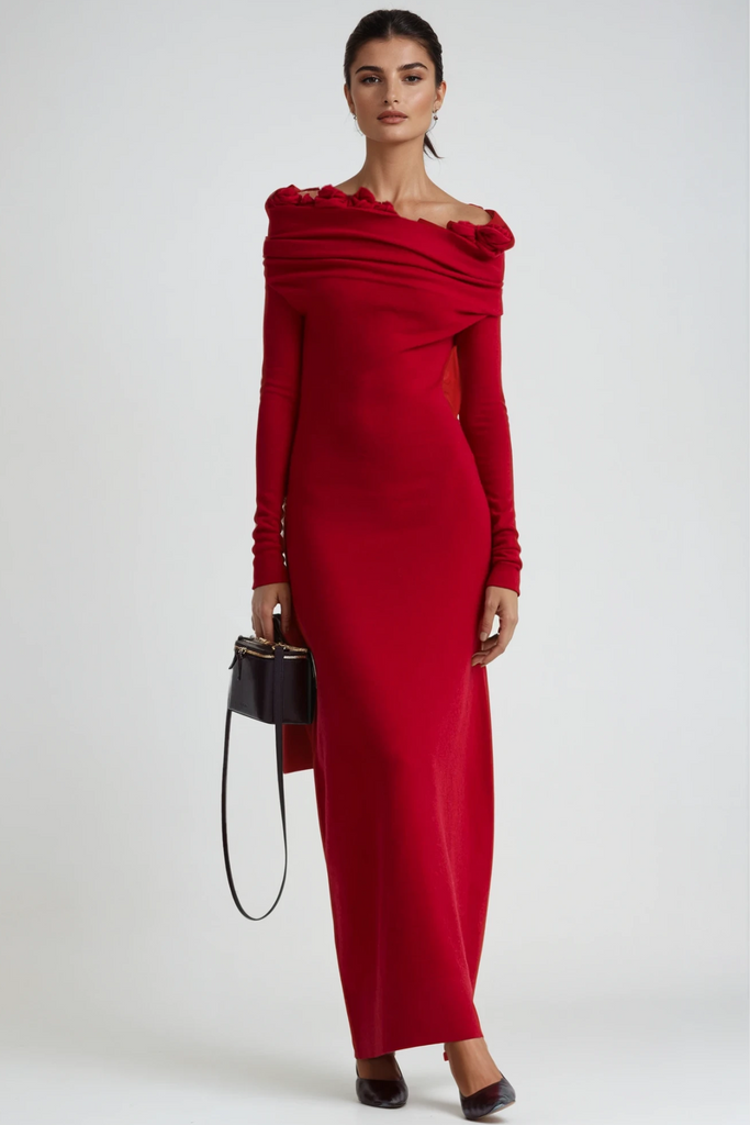 Shop  beautiful dress - Perfect for special occasions | Darinka Flower Off Shoulder Maxi Dress