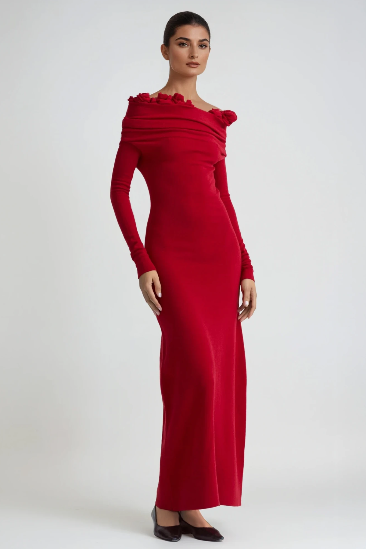 Darinka Flower Off Shoulder Maxi Dress