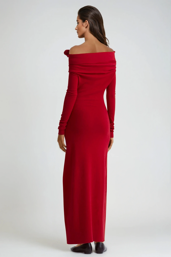 Darinka Flower Off Shoulder Maxi Dress - Stylish beautiful dress for special occasions | Buy Online