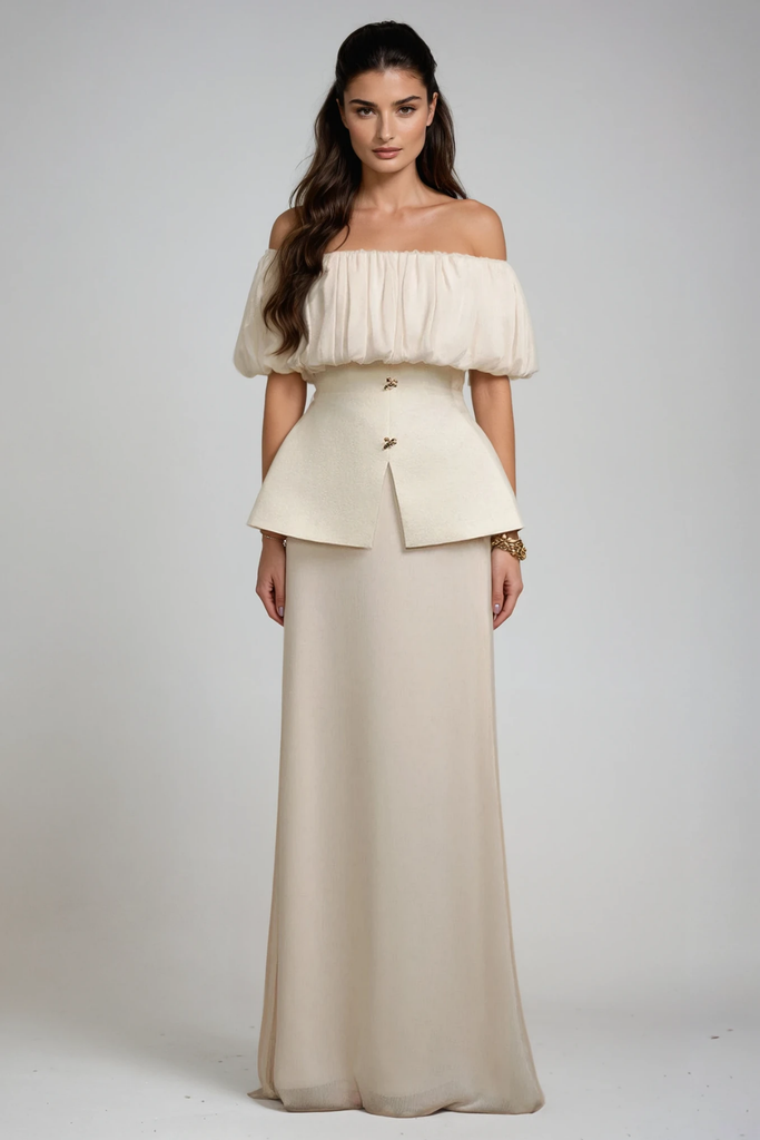 Stylish beautiful dress | Darius Ruch Off Shoulder Skirt Set - Ideal for special occasions