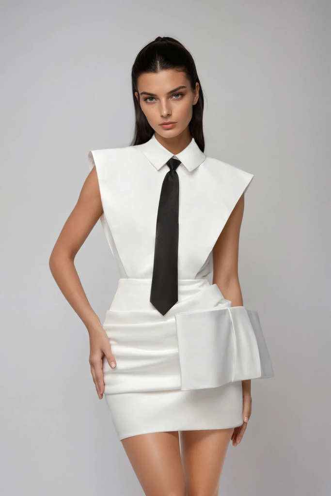 Dariy Sleeveless Ruch Skirt Set - Stylish beautiful dress for special occasions | Buy Online