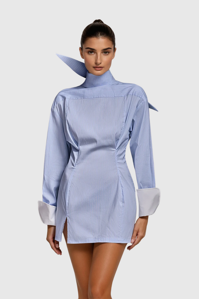 Shop  beautiful dress - Perfect for special occasions | Darja Long Sleeve Stripe Mini Dress