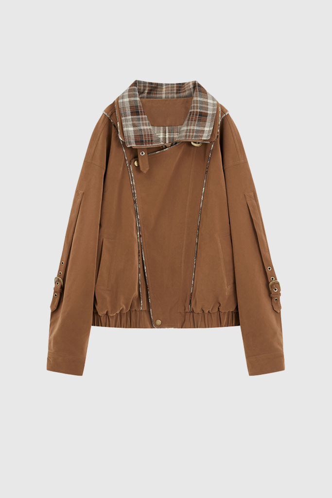 Stylish beautiful dress | Darla Grid Asymmetric Skirt Set - Ideal for special occasions