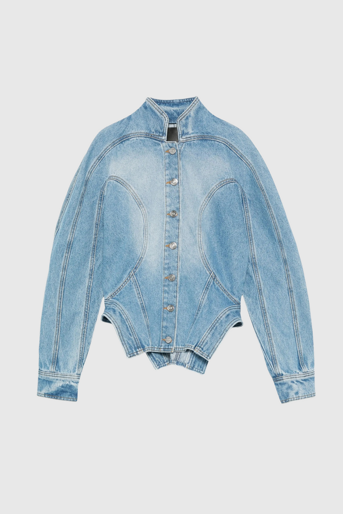 Stylish blue dress | Darya Denim Pants Set In Blue - Ideal for special occasions