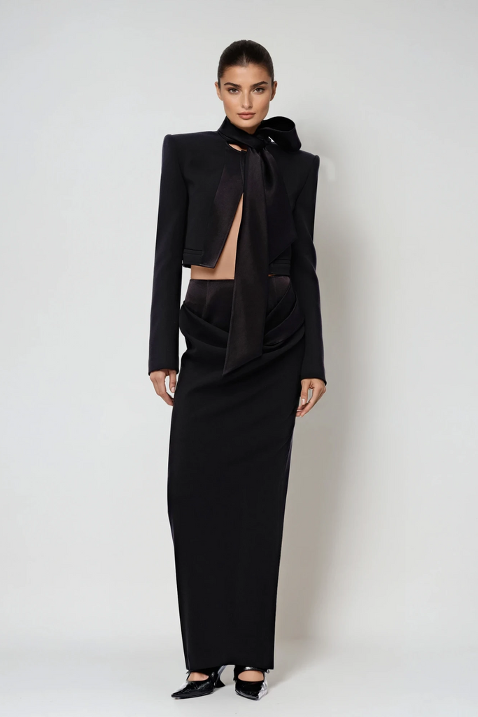 Stylish beautiful dress | Davie Long Sleeve Scarf Jacket - Ideal for special occasions